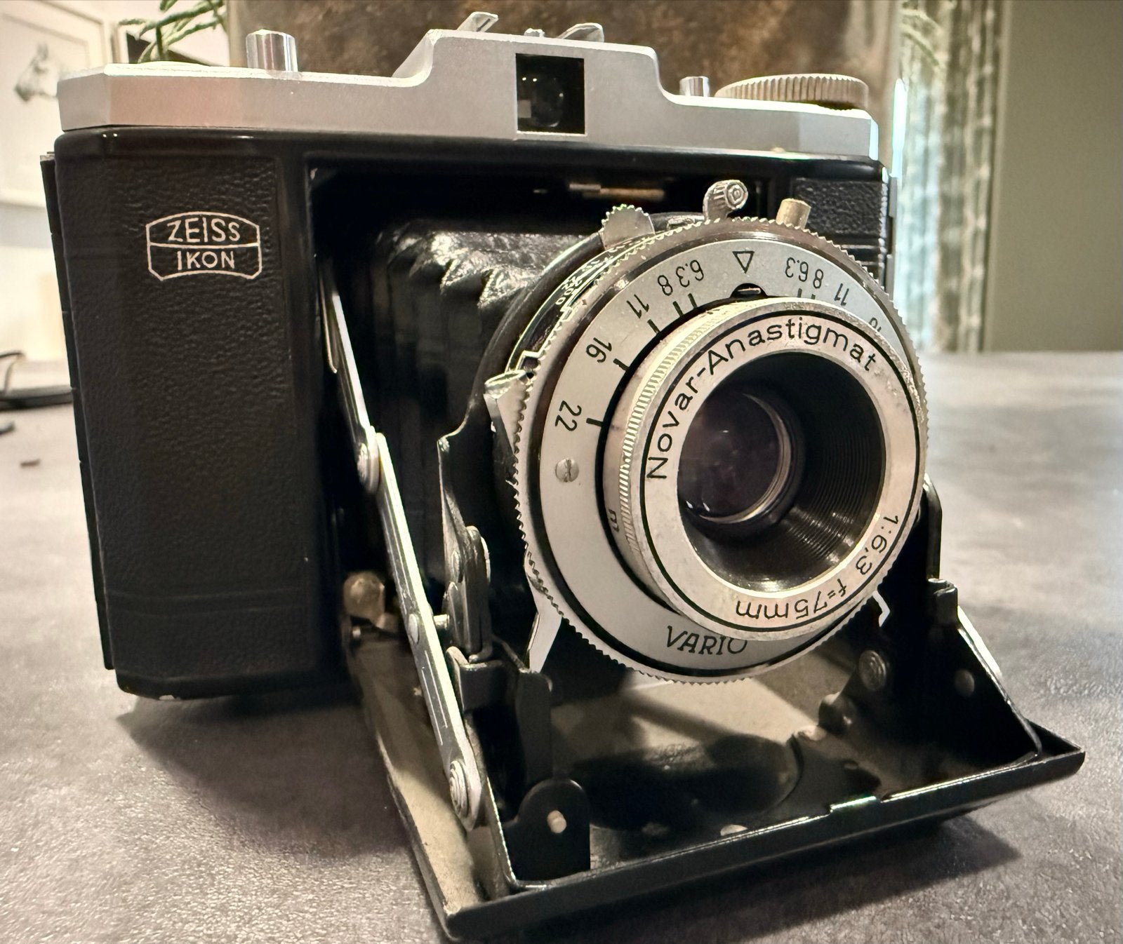Vintage Zeiss Ikon Nettar Vouwcamera - Novar-Anastigmat, Ophalen of Verzenden, Gebruikt, Compact, Overige Merken