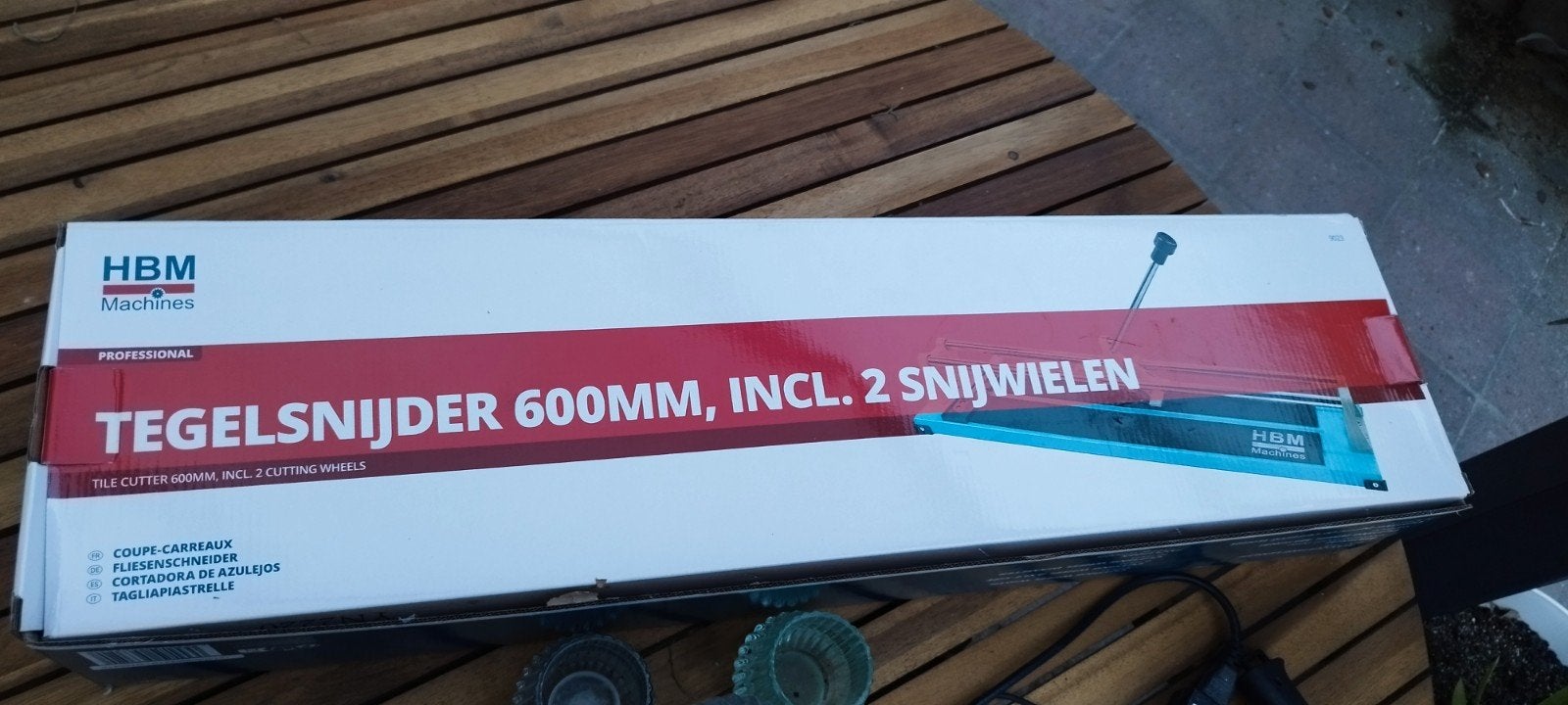 HBM Tegelsnijder 600mm, incl. 2 snijwielen, Ophalen, Overige typen, Nieuw, Minder dan 20 cm