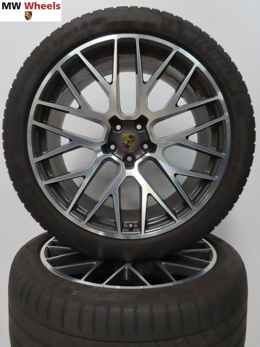Originele Porsche Macan RS Spyder 21 inch velgen zomerbanden, Gebruikt, -, 265 mm, -