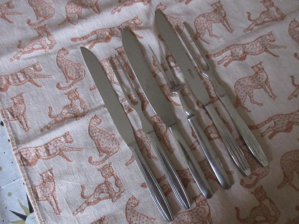 Gero Zilmeta div. Trancheercouverts, Huis en Inrichting, Keuken | Bestek, Gebruikt, Rvs of Chroom, Vaatwasserbestendig, Ophalen of Verzenden