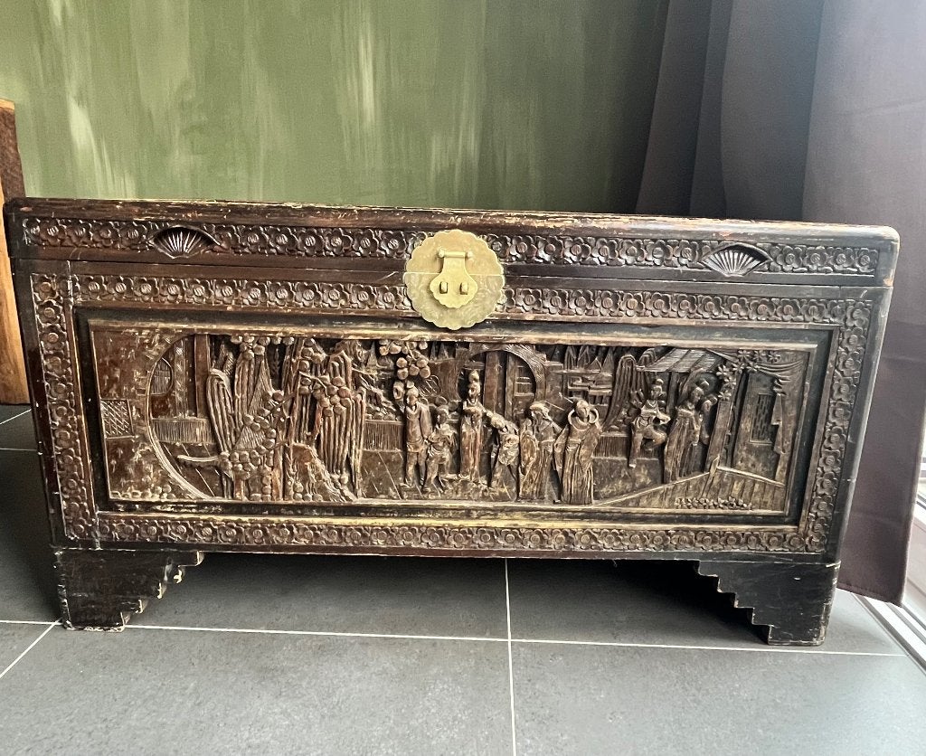 Chinese houten kist, Ophalen, 50 – 75, Gebruikt, 100 tot 150 cm