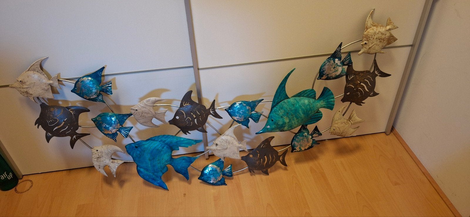 Metalen wanddecoratie vissen - Uniek en kleurrijk, Ophalen, Meerkleurig, Overige stijlen, Zo goed als nieuw