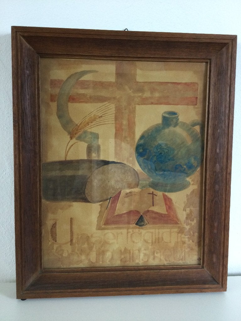 Schilderij van Duitse kunstenaar Albert Diemke (1880-1957), Ophalen of Verzenden, Klassiek, Gedateerd, Stilleven