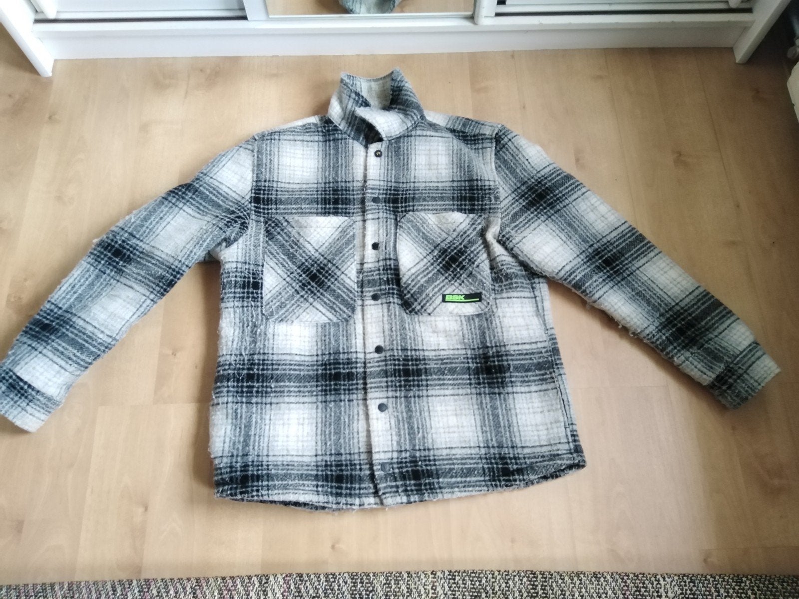 Geruit jasje merk Bershka, Maat 52/54 (L), Wit, Ophalen of Verzenden, Bershka