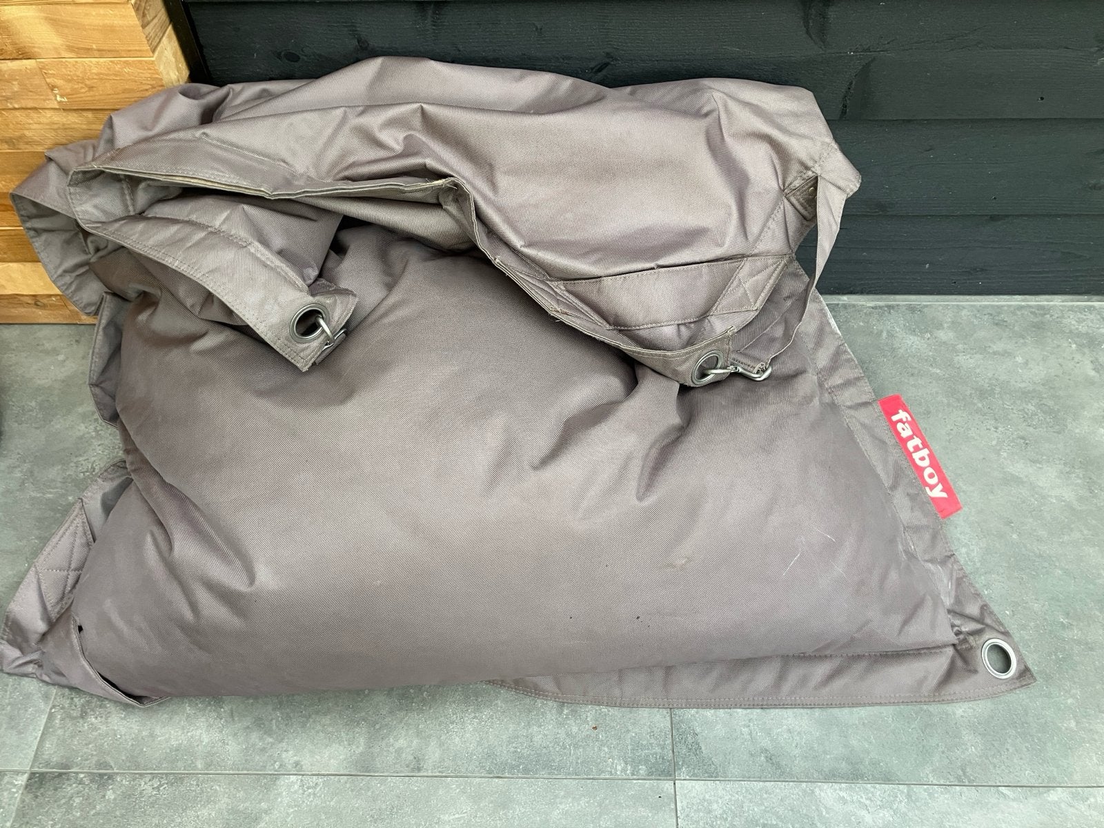 2x Fatboy zitzak 130x170 - Comfortabel en stijlvol, Ophalen, Gebruikt, Grijs, Zitzak