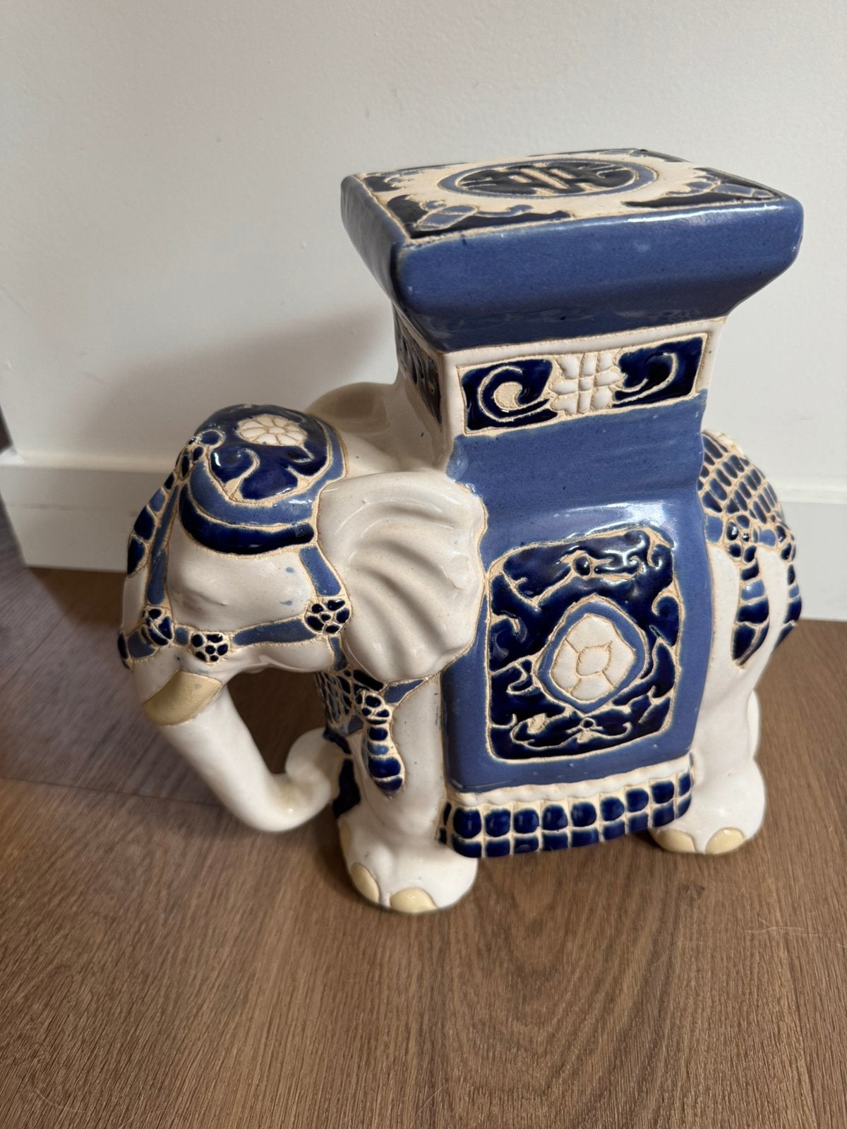 Vintage Keramische Olifant – Plantentafel / Bijzettafel, Ophalen of Verzenden