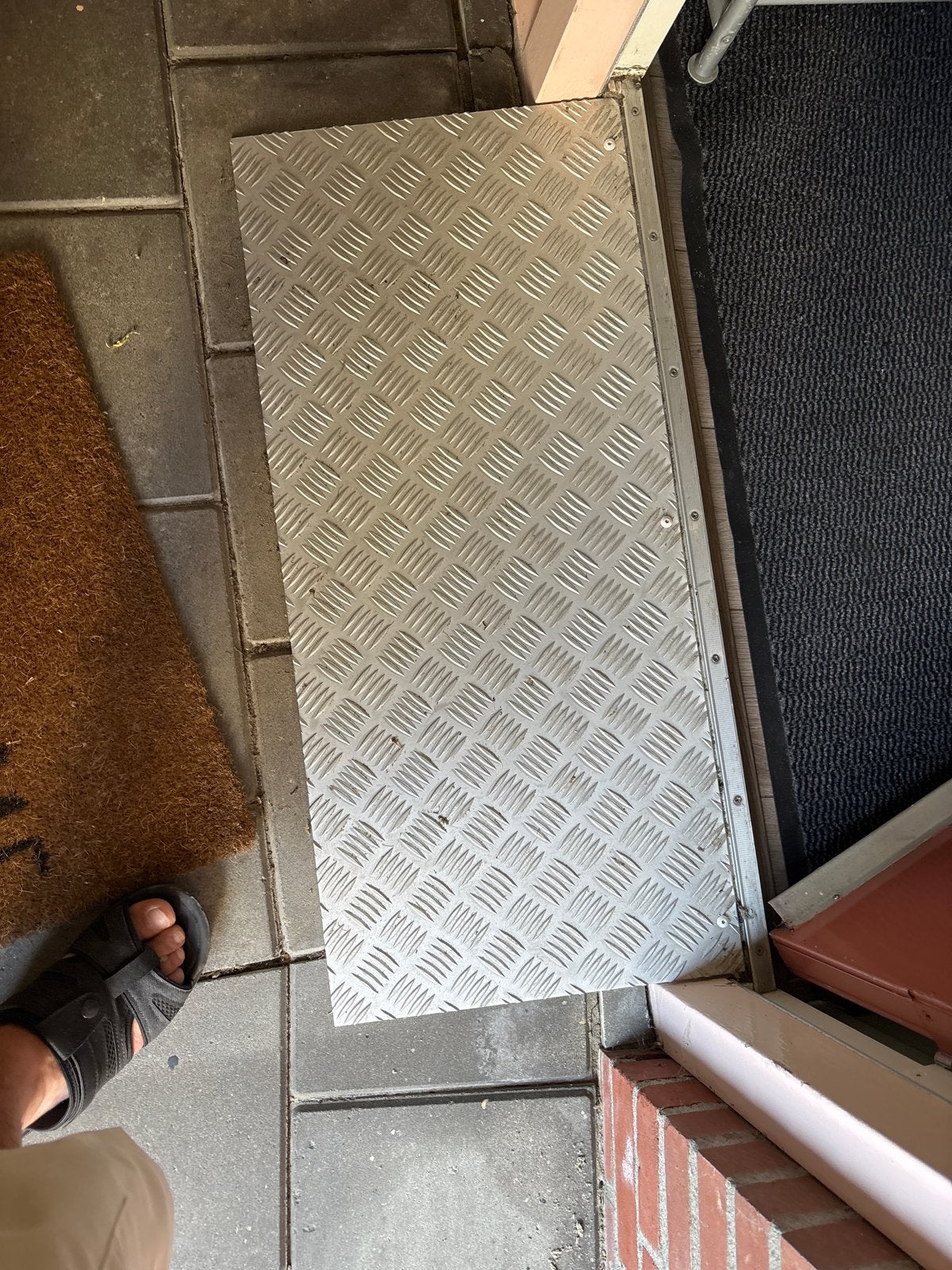 Aluminium tranenplaat drempelhulp, Ophalen, Gebruikt