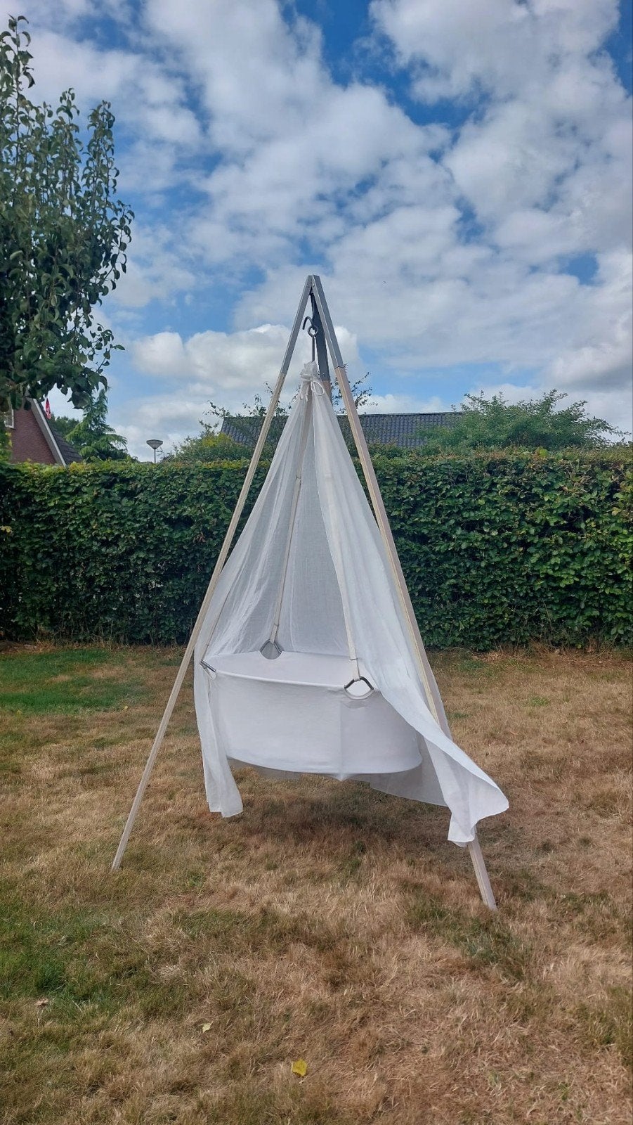 Leander Hangwieg met driepoot en hemeltje, Ophalen, Zo goed als nieuw, Wieg