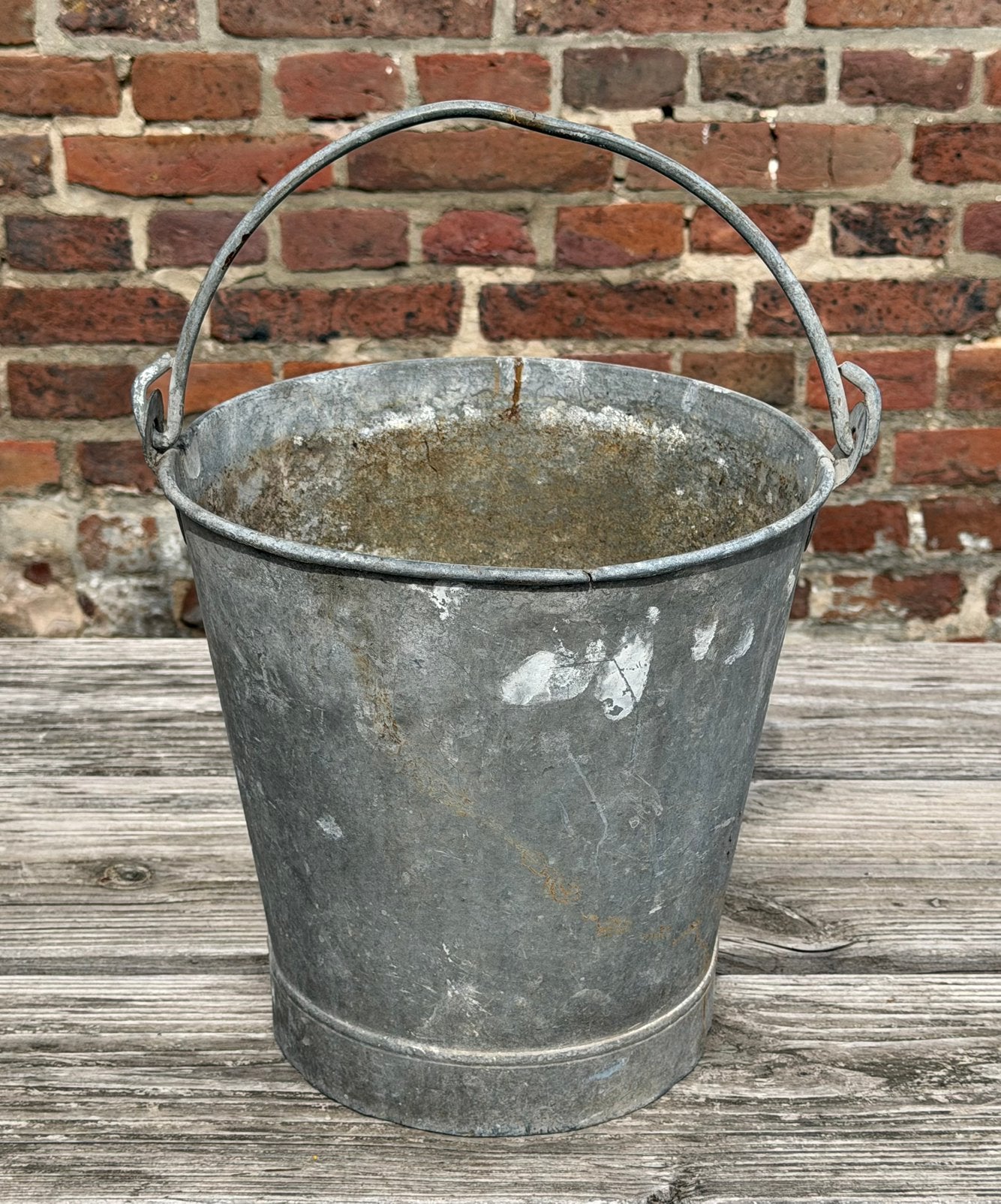 Brocante oud zinken emmer, Ophalen of Verzenden