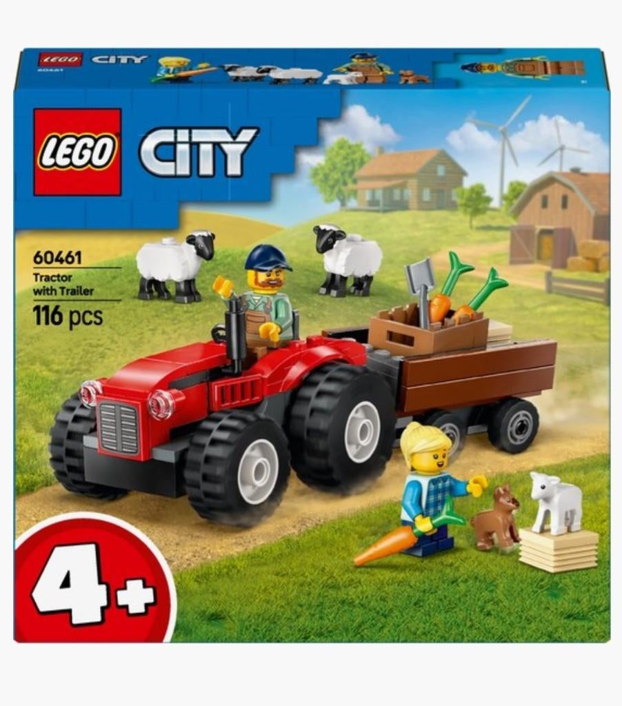LEGO CITY rode tractor & aanhanger schapen 60461 >>NIEUW<<, Kinderen en Baby's, Speelgoed | Duplo en Lego, Nieuw, Lego, Complete set