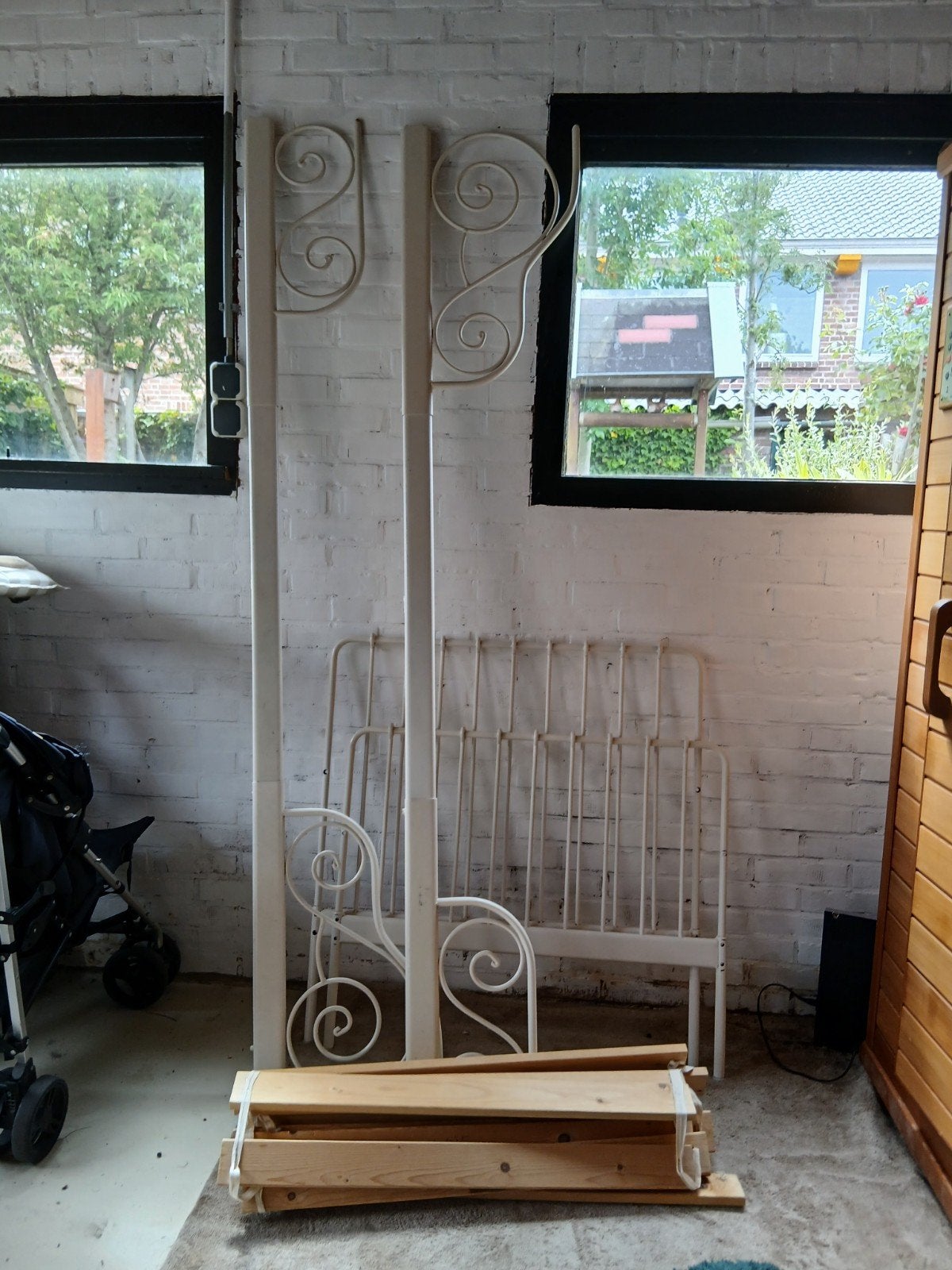 Ikea minnen meegroeibed kind wit, Ophalen, Zo goed als nieuw, 180 cm of meer, Lattenbodem