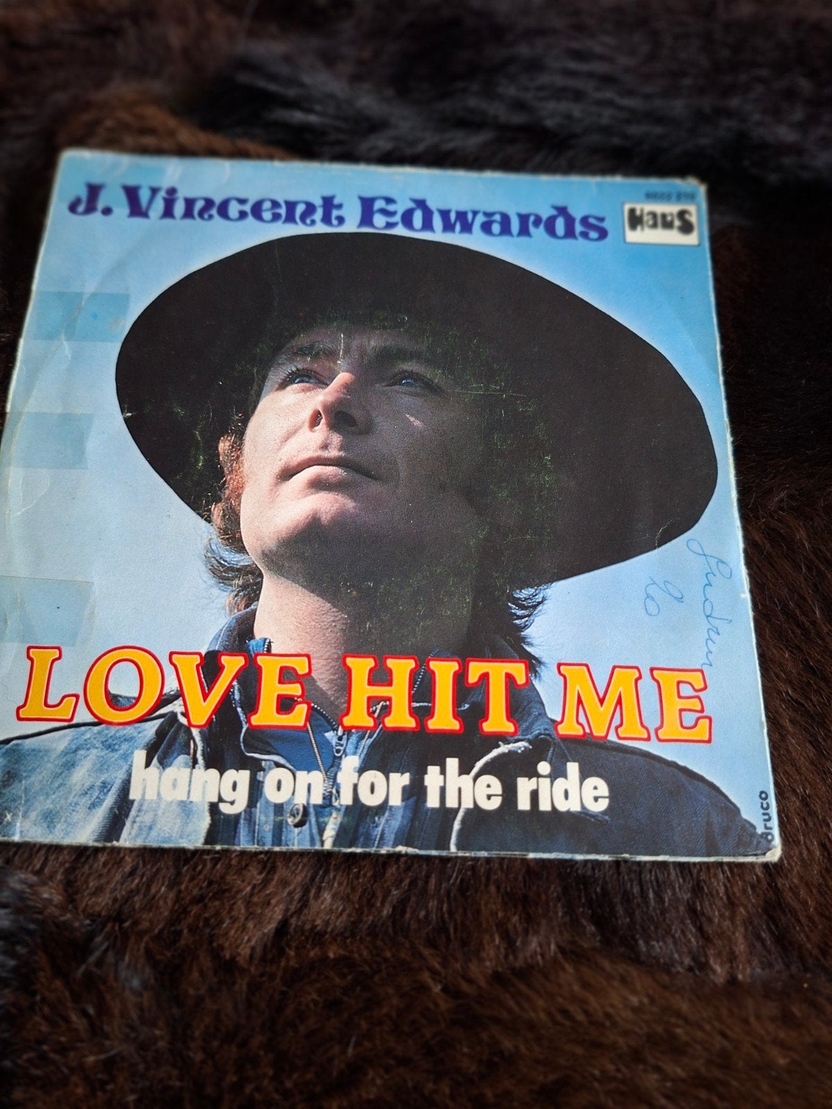 J. Vincent Edwards - Love Hit Me / Hang On For The Ride, Gebruikt, 7 inch, Ophalen of Verzenden, Pop
