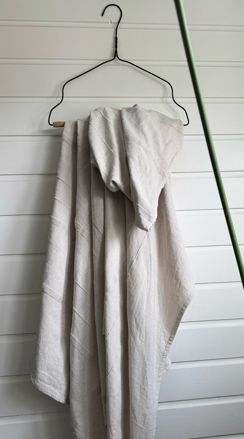 Katoenen Plaid / Sprei (275x150 cm) – Wabi-Sabi / Boho, Ophalen of Verzenden, Gebruikt