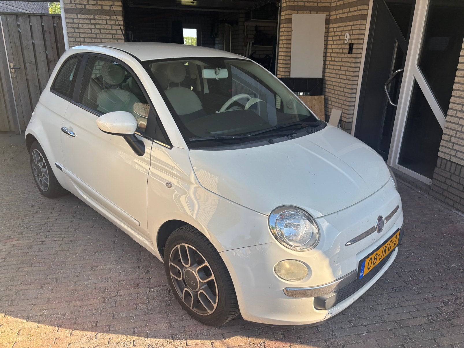 Fiat 500 1.2 Automaat 51KW 2009 Wit, 1242 cc, 4 cilinders, Wit, Origineel Nederlands