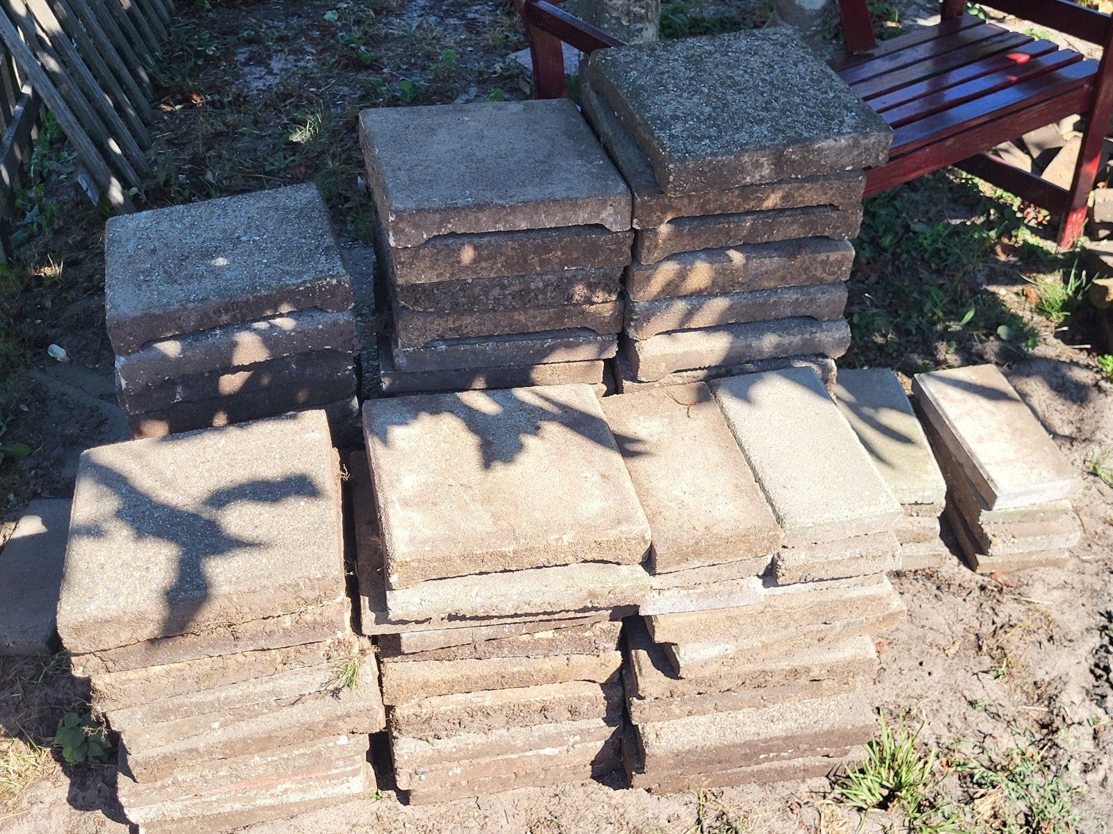 Gratis ! terrastegels 30-30 tegels, Ophalen, Gebruikt, 10 m² of meer, Beton
