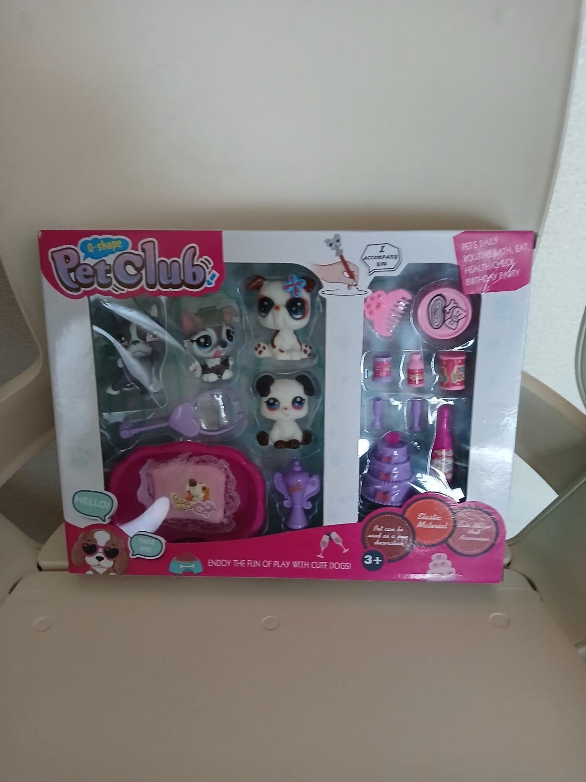 Q-Shape Pet Club speelset met accessoires., Ophalen of Verzenden, Nieuw