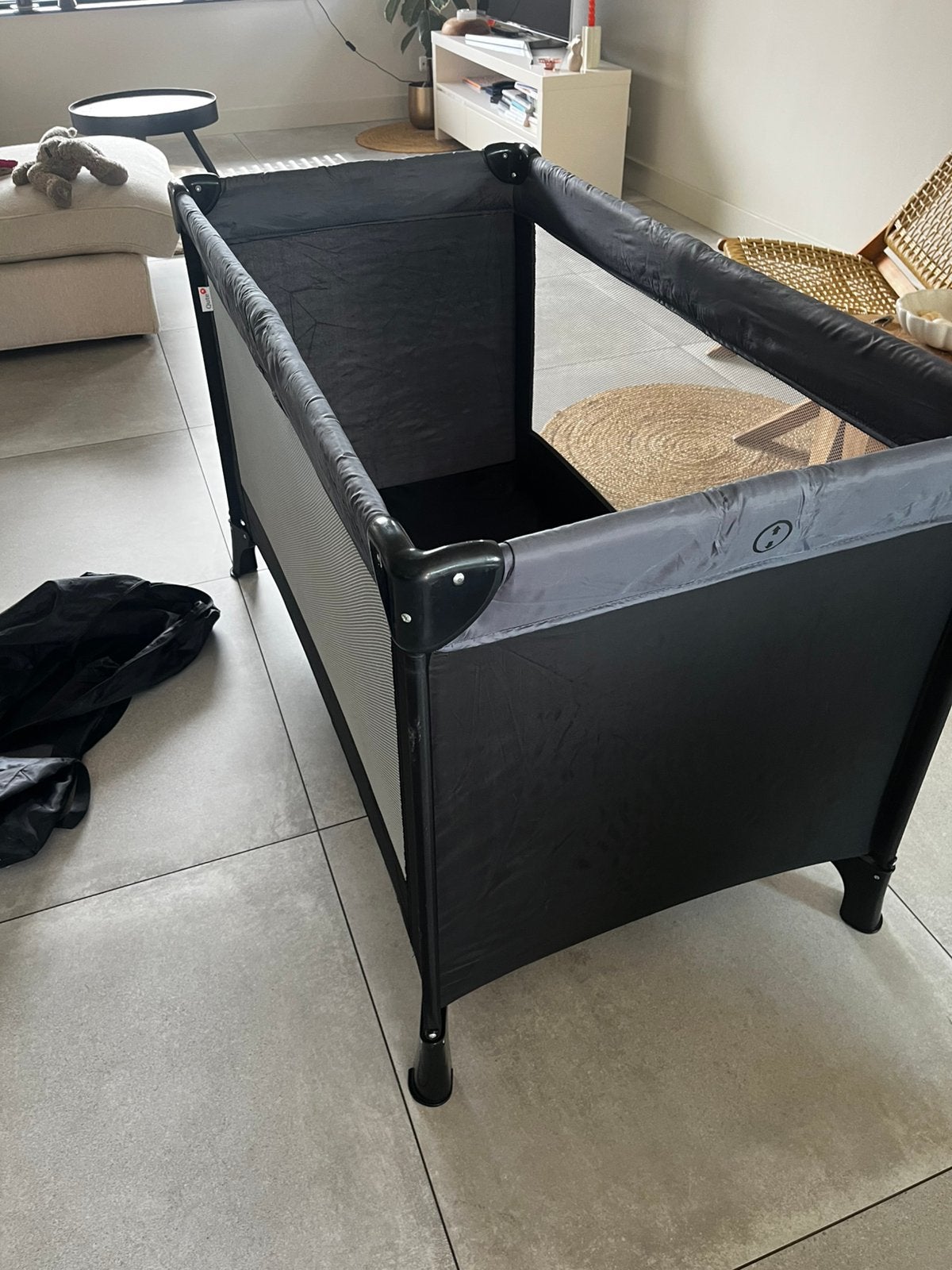 Qute Q-Sleep campingbedje / reisbedje + draagtas, Kinderen en Baby's, Ophalen, Zo goed als nieuw, Reisbedje