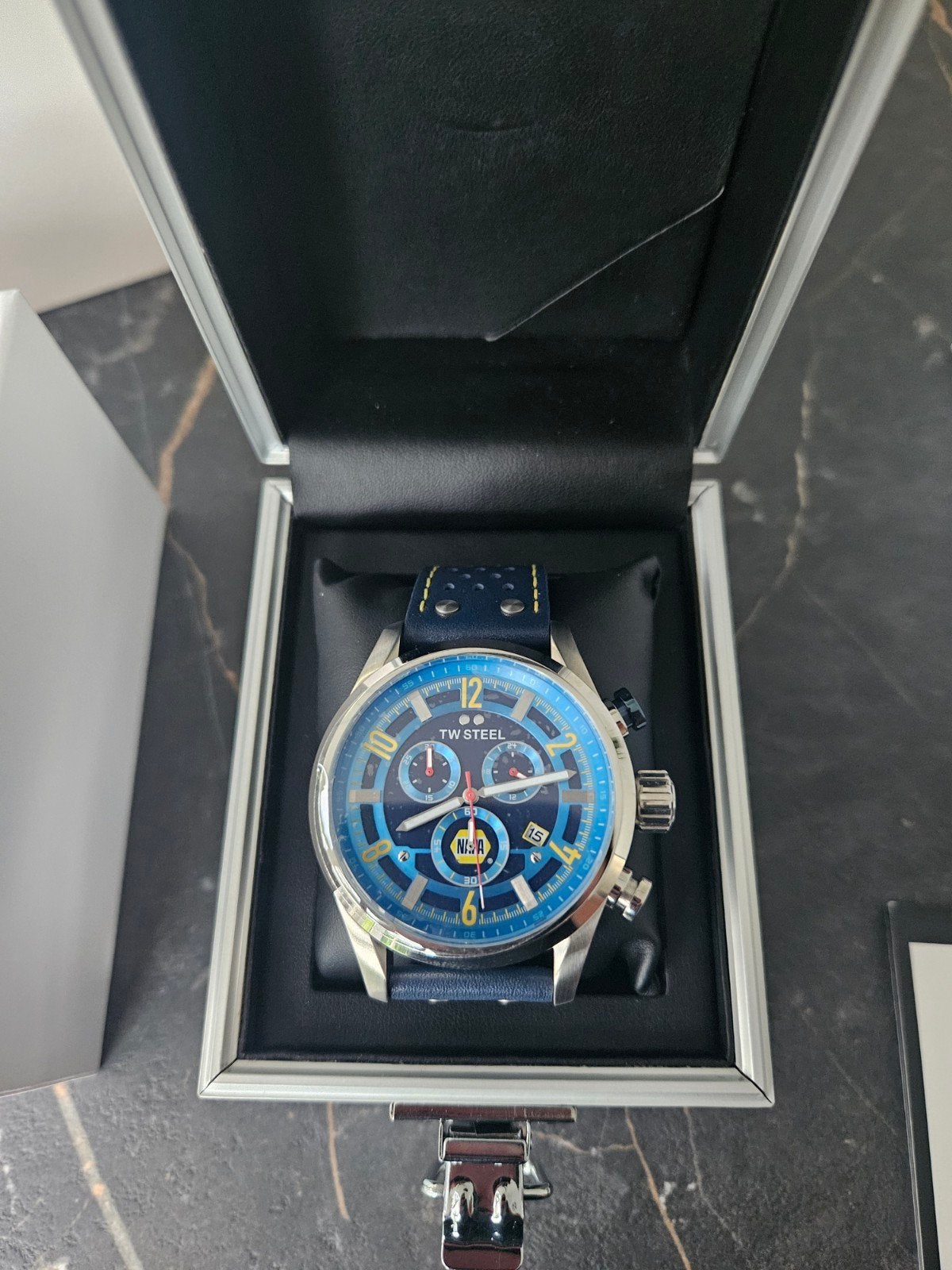 NIEUW!  TW Steel VS85 Volante NAPA Chronograaf Horloge, Overige merken, Leer, Polshorloge, Nieuw