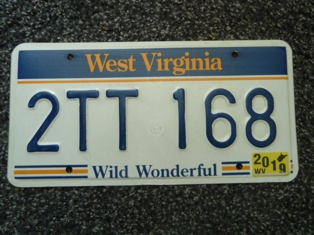 Kentekenplaat licenseplate West Virginia Wild Wonderful 1 US, Verzamelen, Verzenden, Gebruikt, Auto's