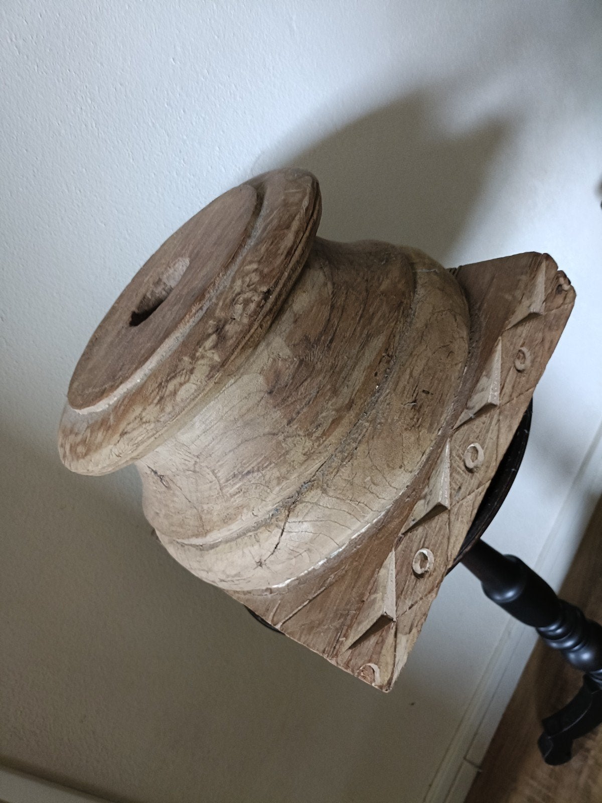 poer ornament hout landelijk, Ophalen, Zo goed als nieuw, Rechthoekig, Hout