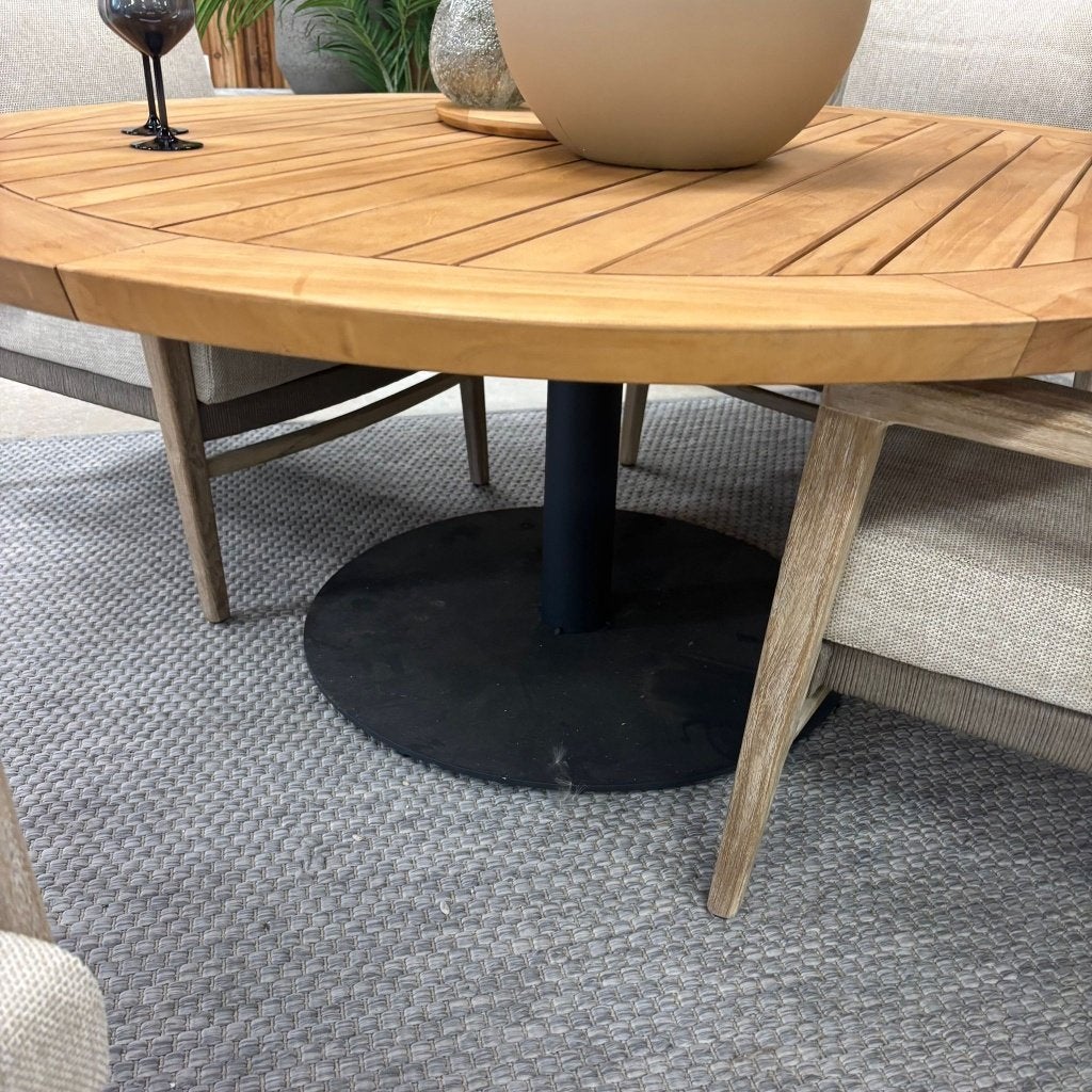 Julia Low-Dining set | Showroommodel, Ophalen, 4 zitplaatsen, Gebruikt, Teakhout