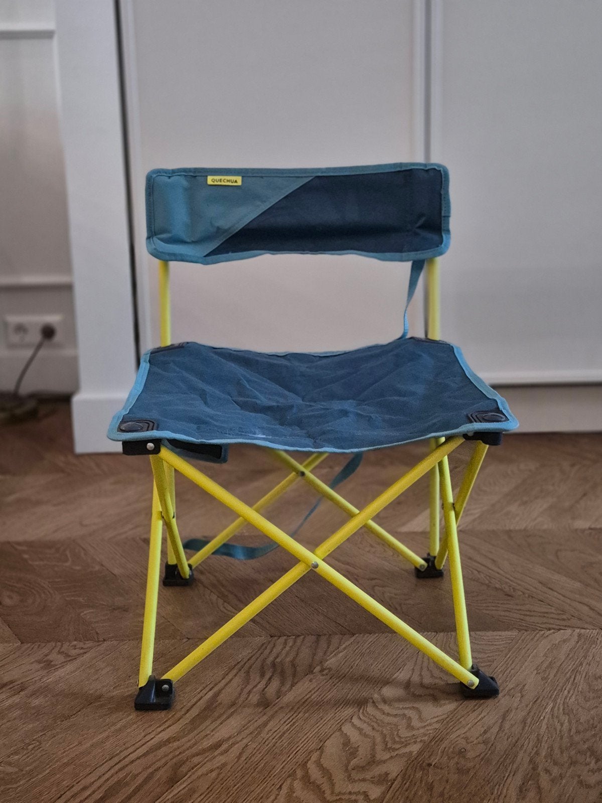 Quechua opvouwbare campingstoel (kind)  - Blauw/Geel, Caravans en Kamperen, Ophalen, Gebruikt, Campingstoel
