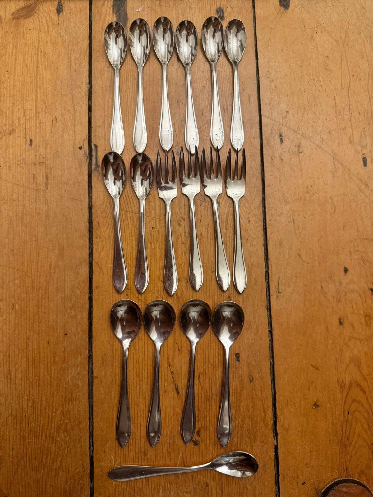 Gero Zilmeta puntfilet, theelepels en taartvorkjes izgst, Ophalen of Verzenden