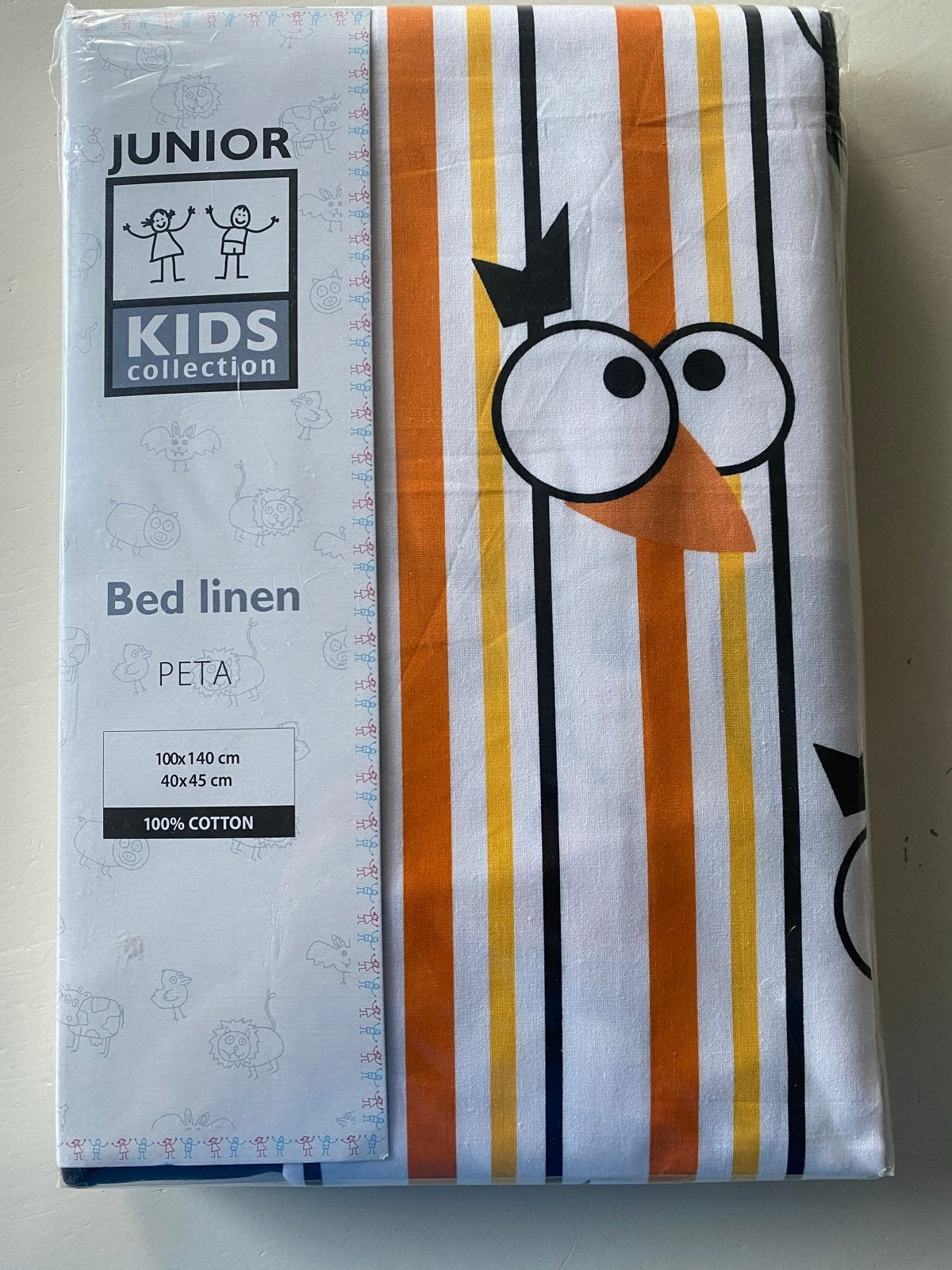 Junior Dekbedovertrek PETA Kids Collection 100x140 cm, Overige kleuren, Jongetje of Meisje, Dekbedovertrek, Nieuw