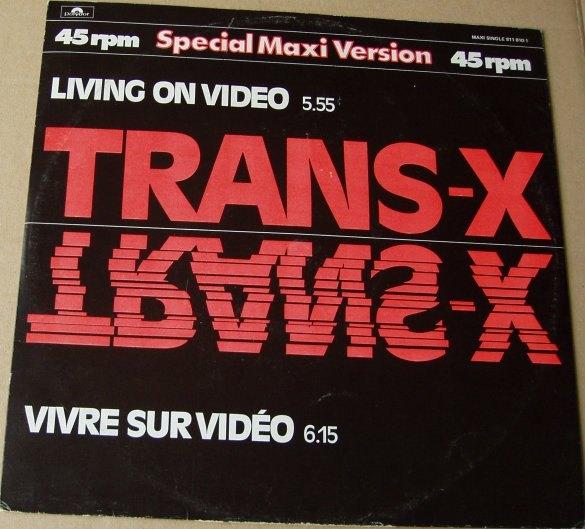 12" maxi Trans-X - Living on video (synth-pop, disco), Ophalen, Gebruikt, Maxi-single, Pop