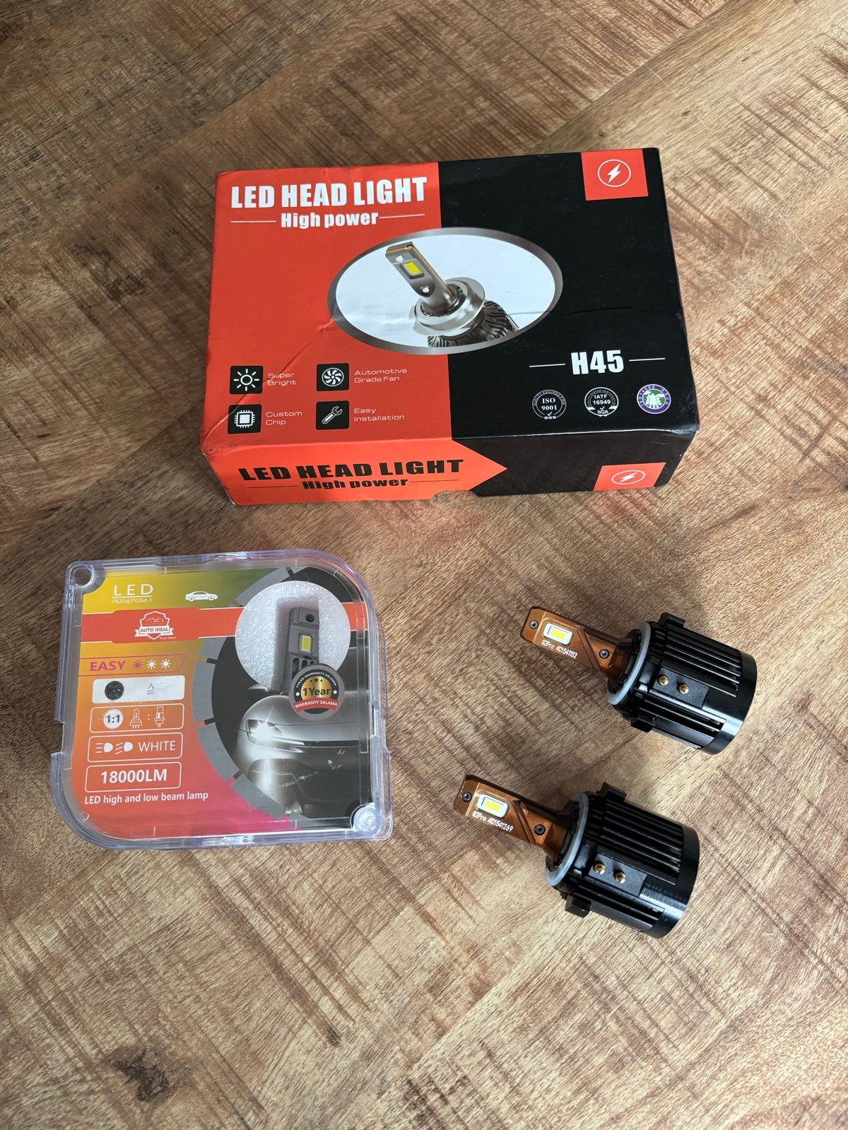 LED Koplampen H7 en H45 - High Power 18000LM Wit, Ophalen, Gebruikt, Volkswagen