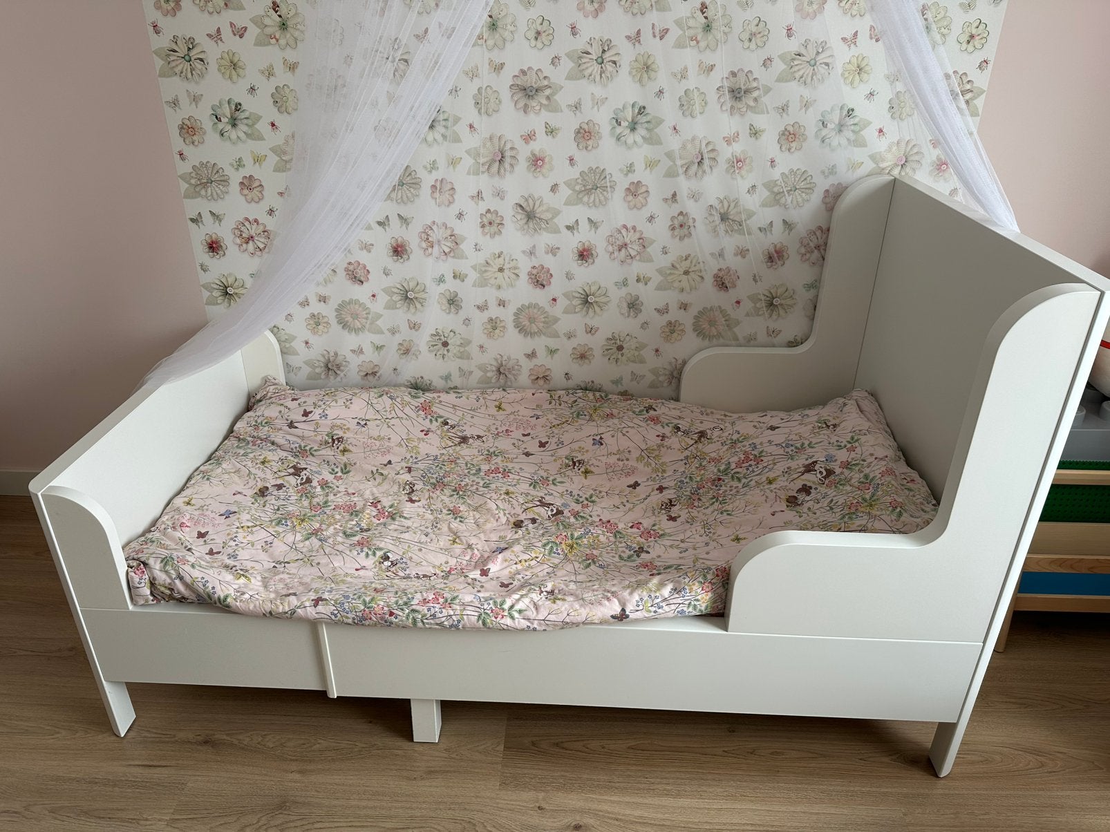Ikea meegroeibed Busunge, incl matras, Kinderen en Baby's, Kinderkamer | Bedden, Ophalen, 70 tot 85 cm, Zo goed als nieuw, Matras