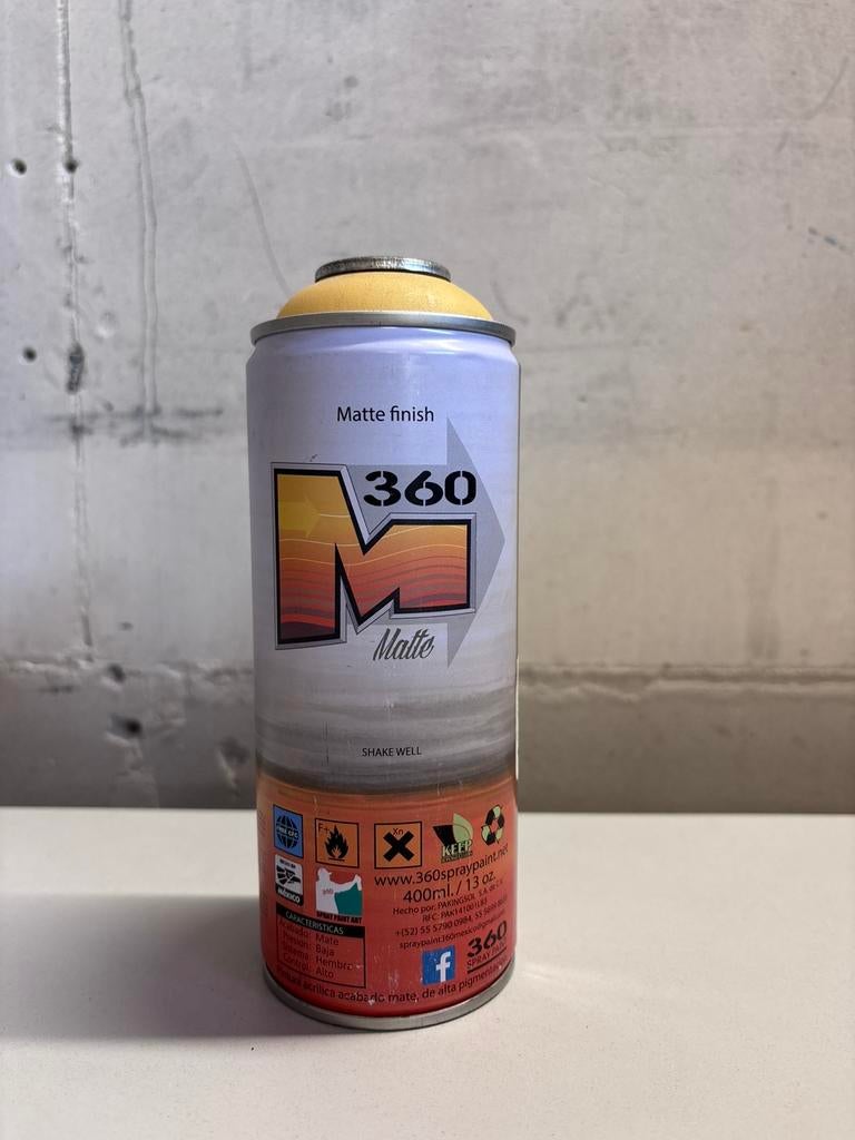 Spuitbus 360 Spraypaint oker graffiti, Ophalen of Verzenden, Zo goed als nieuw