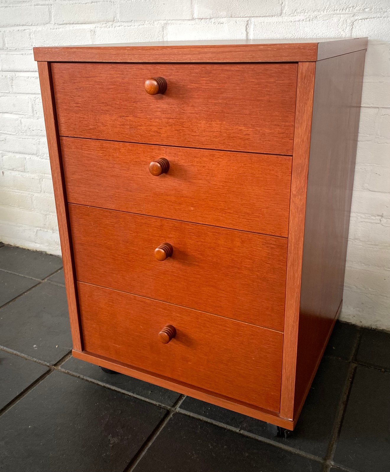 Vintage ladeblok teak kleur, Ophalen, Gebruikt, 25 tot 50 cm, Minder dan 100 cm