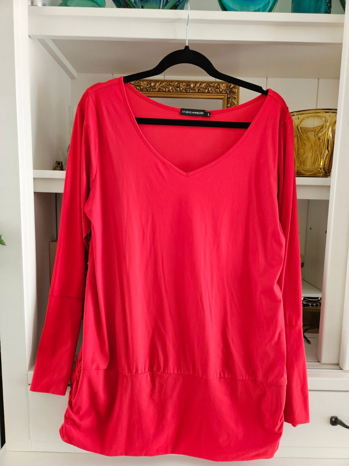 STUDIO ANNELOES ROOD mt L, Kleding | Dames, Tops, Ophalen of Verzenden, Zo goed als nieuw, Rood, Korte mouw