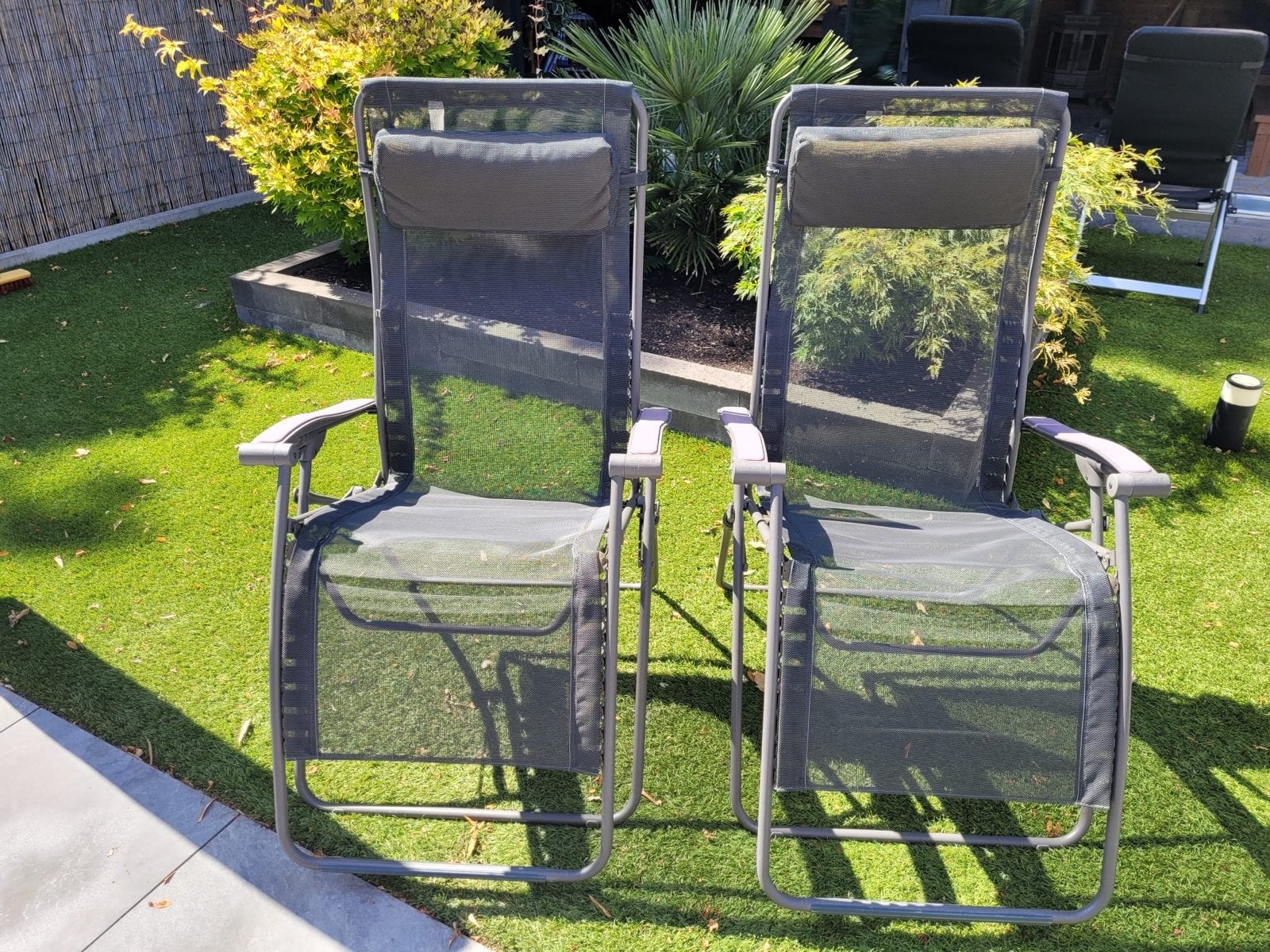 Lafuma xxl Relaxstoelen - Set van 2, Ophalen, Zo goed als nieuw, Metaal, Inklapbaar
