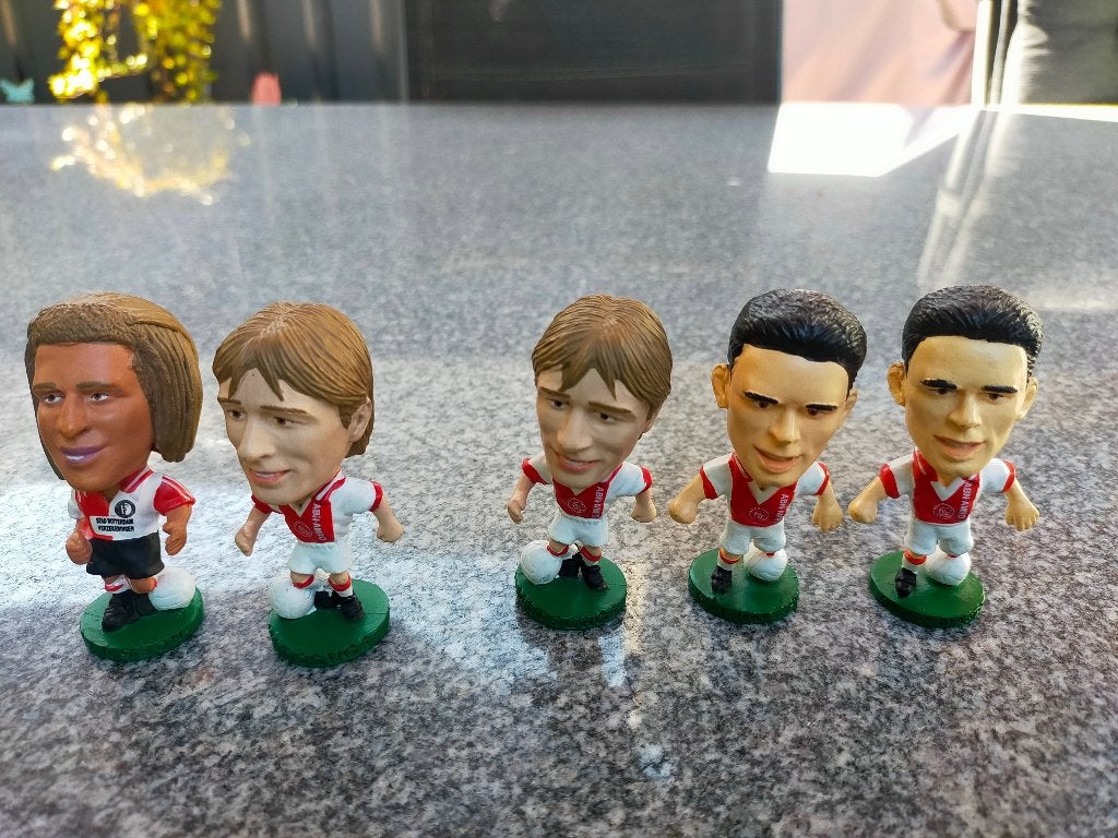 5 Voetbal poppetjes, Verzamelen, Ophalen, Zo goed als nieuw