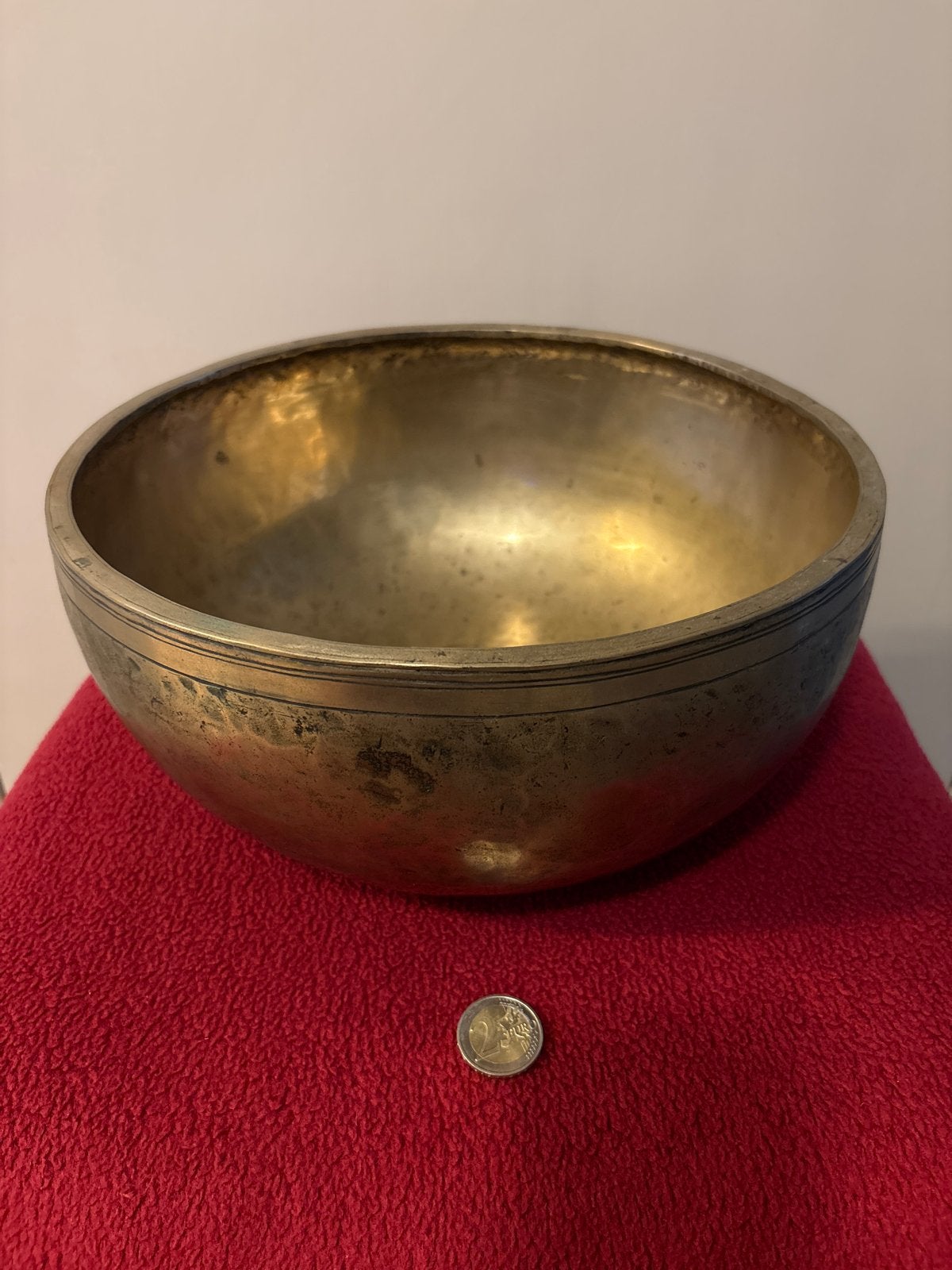 Antieke Tibetaanse Jambati Tempelschaal 28,5 cm - Eb3 (148 H, Ophalen of Verzenden