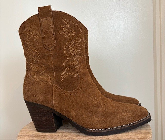 Cellini Cowboylaarzen cognac Suède, Bruin, Verzenden, Zo goed als nieuw, Lage of Enkellaarzen