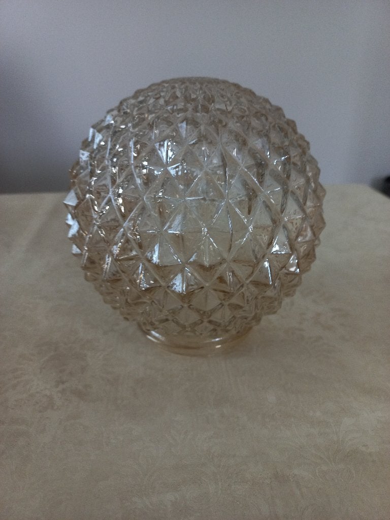 Oude plafondlamp (bol), Ophalen of Verzenden, Gebruikt, Glas