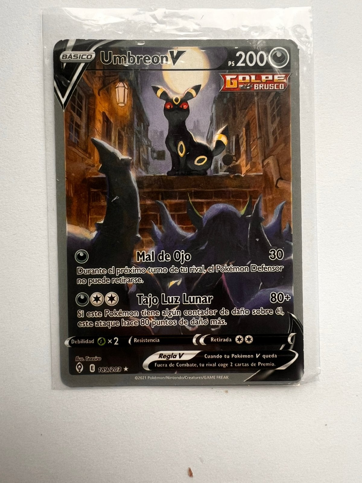 Pokemon Umbreon V (Alternate Art) - Evolving skies, Ophalen of Verzenden, Zo goed als nieuw