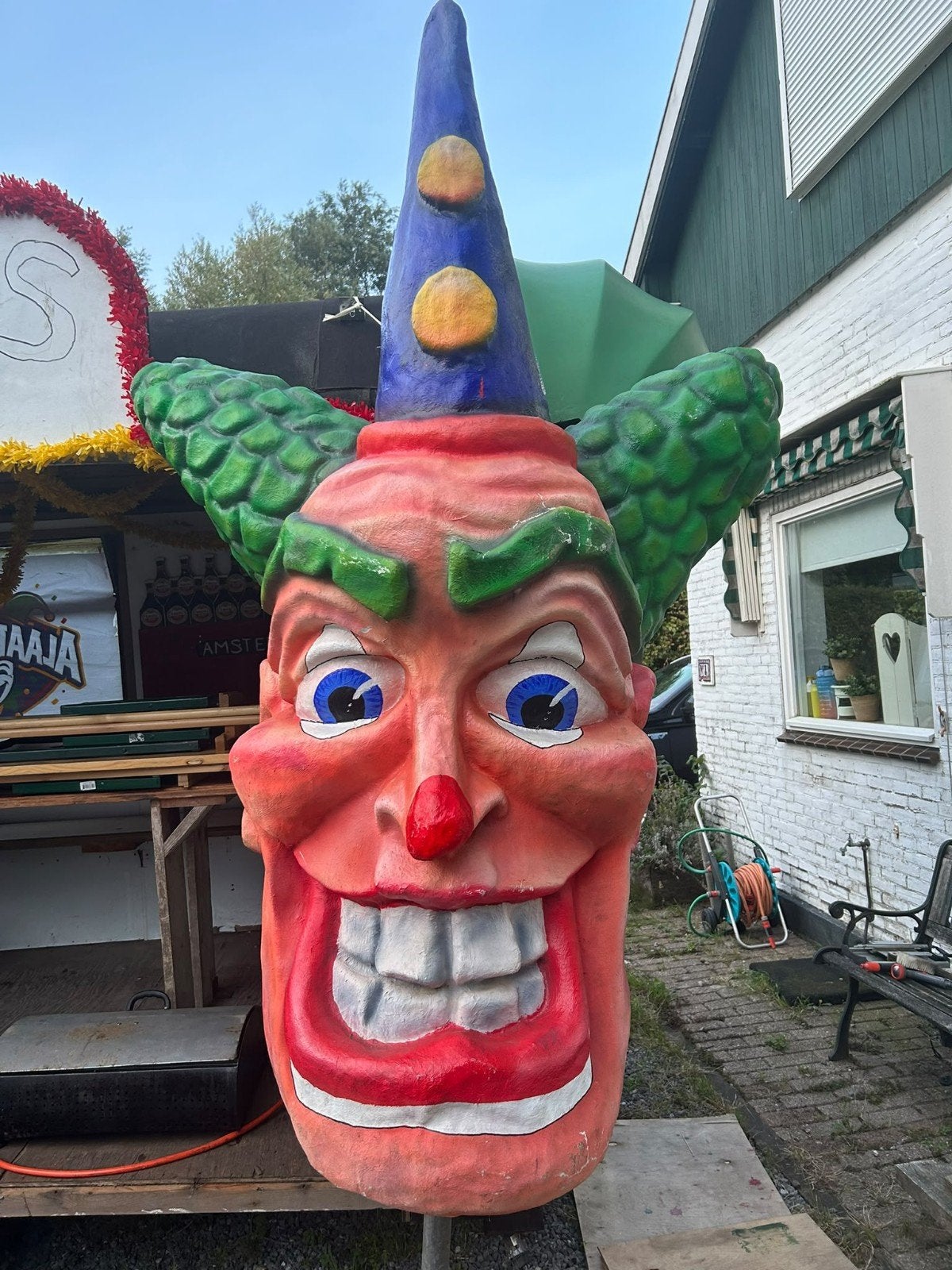 Grote Carnavalspop - Clown of Feestganger, Hobby en Vrije tijd, Ophalen, Gebruikt, Versiering, Carnaval