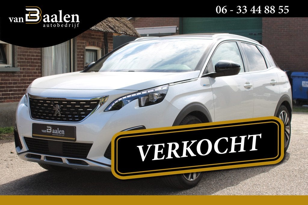 Peugeot 3008 1.6 HYbrid4 300 GT Avantage SOh 94,8% *VERKOCHT, Auto's, Peugeot, Automaat, 4 cilinders, Leder en Stof, Wit
