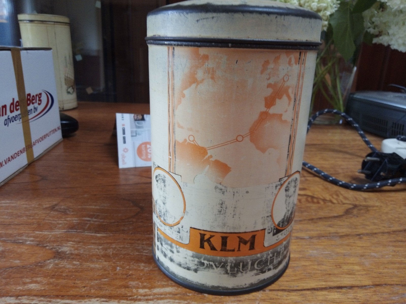 Vintage KLM blik - Antiek verzamelobject, Verzamelen, Ophalen of Verzenden, Gebruikt, Overige, Overige merken