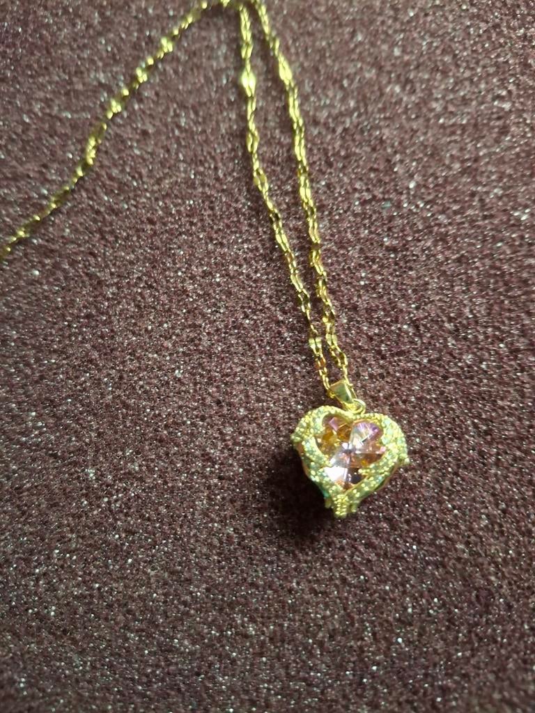 Ketting met  medaillon hanger, Sieraden, Tassen en Uiterlijk, Kettingen, Ophalen of Verzenden, Zilver, Overige materialen