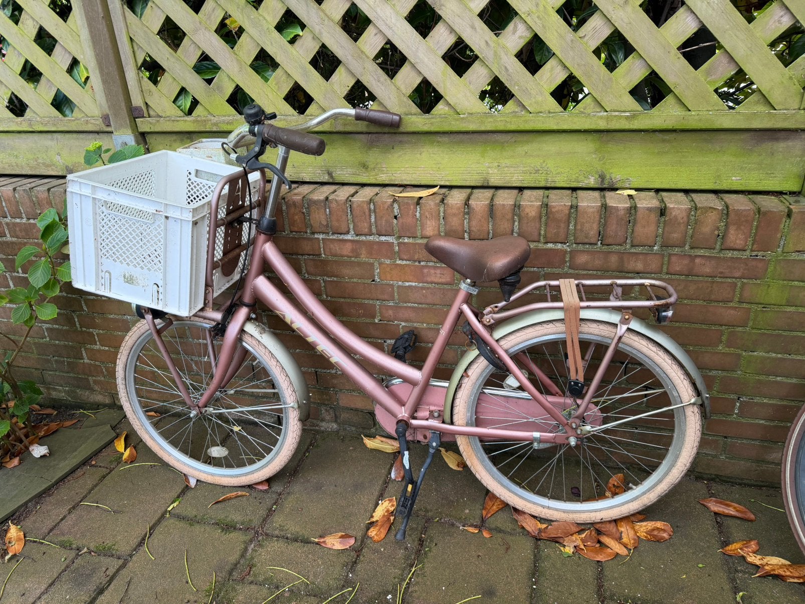 Roze meisjesfiets met krat – goede staat, Fietsen en Brommers, Fietsen | Meisjes, Ophalen, Zo goed als nieuw, 24 inch
