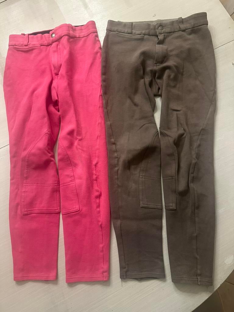 Paardrijbroeken x 2 - maat 140cm + gratis handschoenen, Dieren en Toebehoren, Paarden en Pony's | Overige Paardenspullen, Ophalen of Verzenden