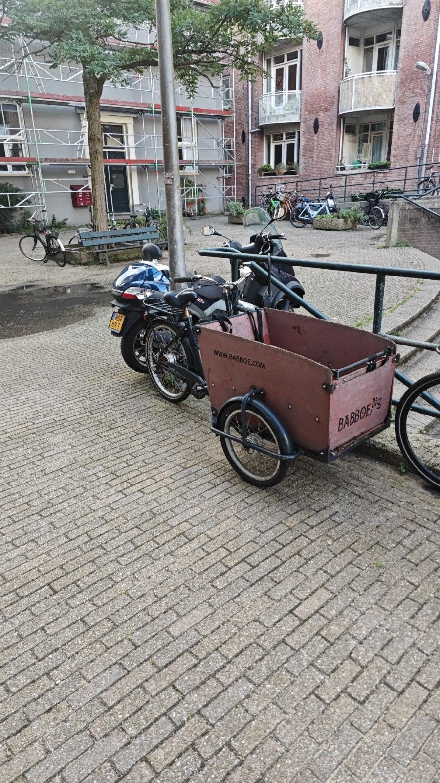 Babboe Big bakfiets - opknapper met goede accu, 4 kinderen of meer, Gebruikt, Velgrem, Elektrisch