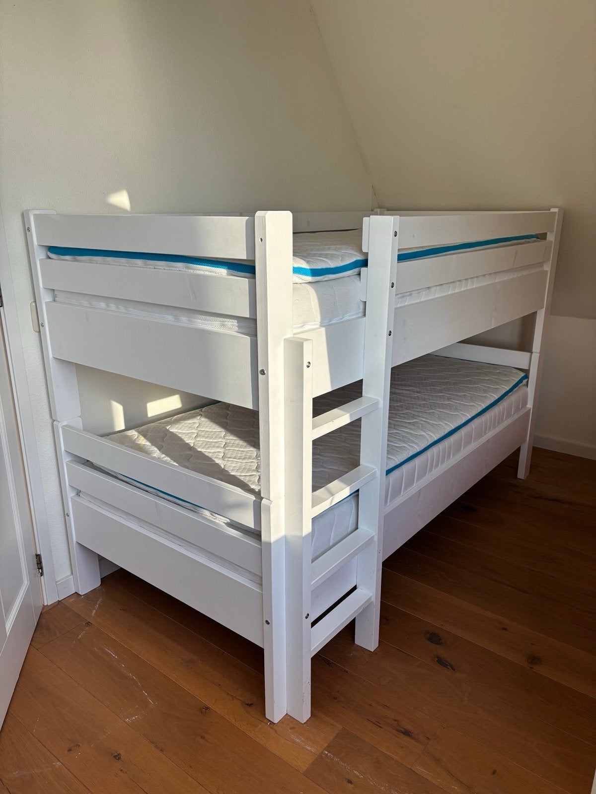 Wit stapelbed 206x102x134 cm (excl. matrassen), Ophalen, Tweepersoons, Minder dan 160 cm, 200 cm