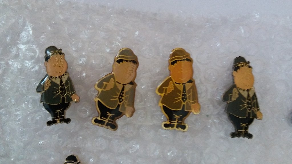 Laurel en Hardy de dikke en de Dunne tv serie film pins, Verzenden, Gebruikt, Overige onderwerpen