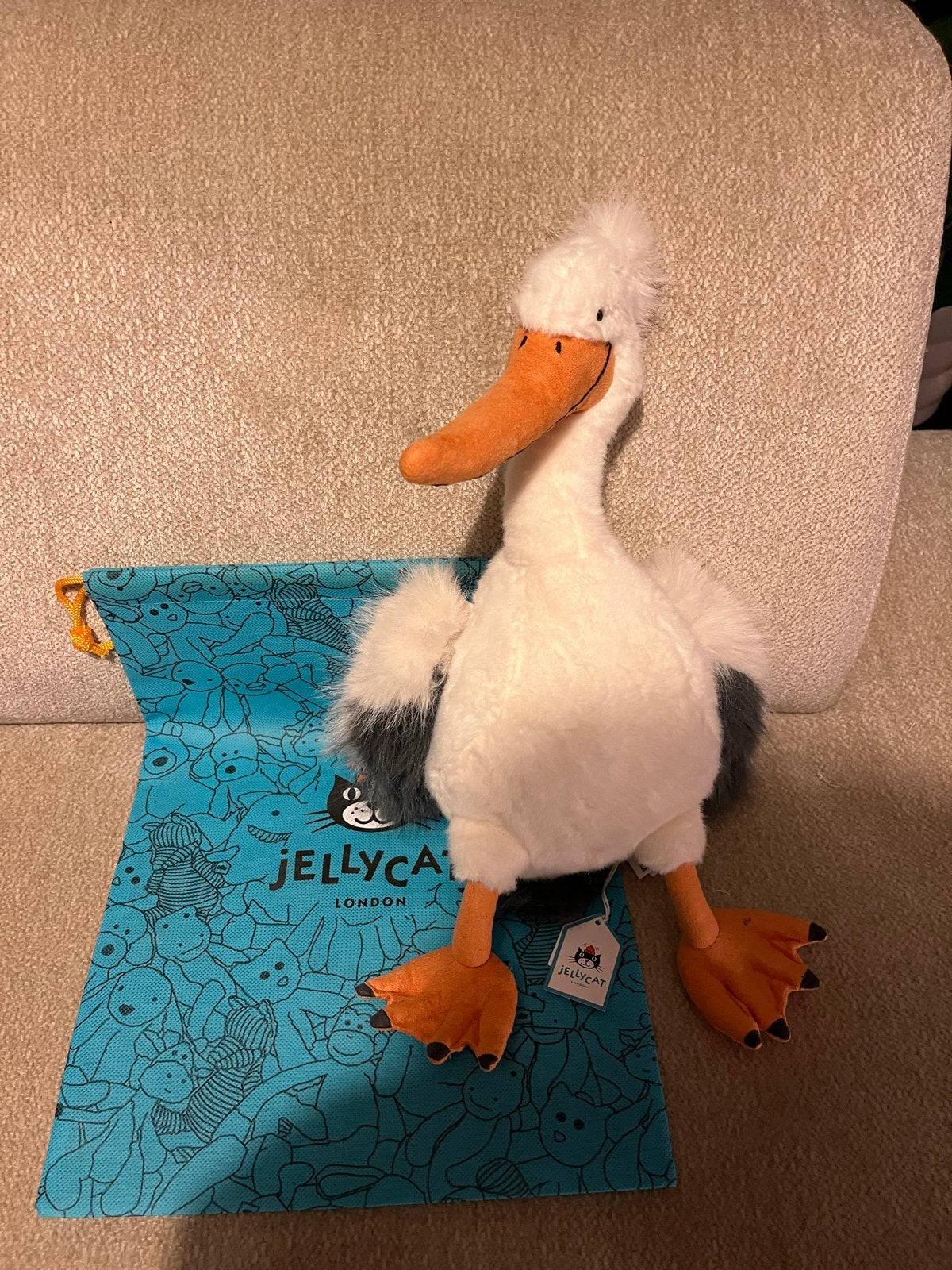 Jellycat Keli Pelikaan Knuffel -, Jellycat, Overige karakters, Overige typen, Nieuw